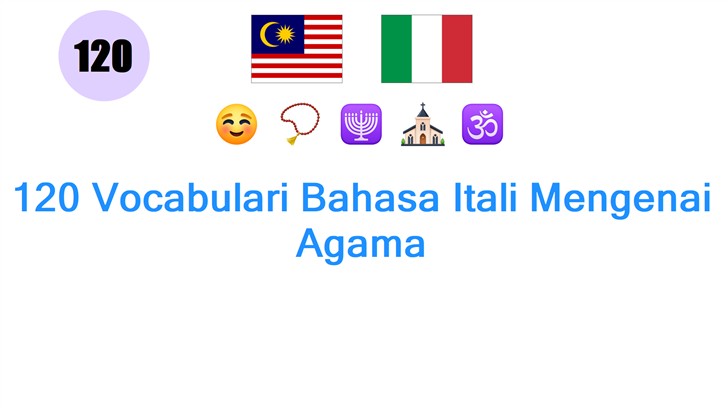 120 Vocabulari Bahasa Itali Mengenai Agama